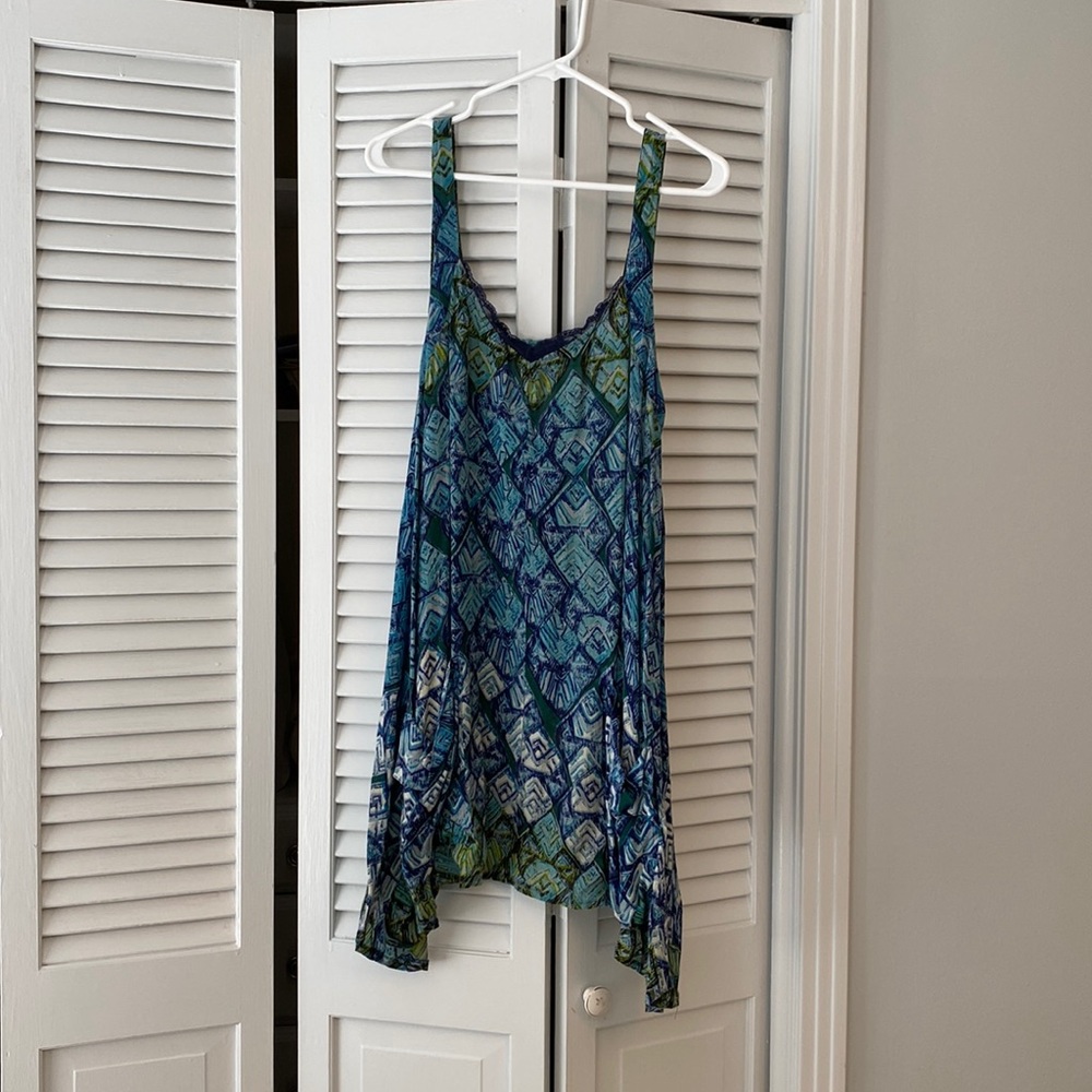 Green and blue free people dress